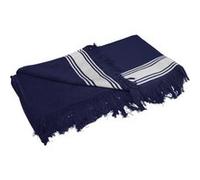 Kariban - Drap de plage - Fouta - K128 - bleu marine - couleur:Bleu marine Bleu G