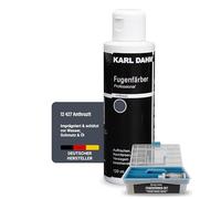 Karl Dahm - Kit de Teinture pour Joints Anthracite 120 ml en Coffret I Kit de Réparation Joints 2 pinceaux (2mm - 4mm) + Éponge Spéciale I Teinter et Sceller les Joints de Carrelage Anthracite - 12309