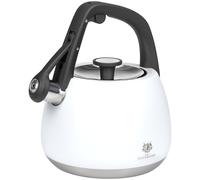KARL HAUSMANN Bouilloire Inox 2.2 L Induction Gaz, Blanc | Theiere inox 2.2 L pour induction, gaz et vitrocéramique, couvercle amovible, poignée isolante