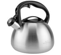 KARL HAUSMANN Bouilloire Inox 3 L Induction Gaz, Acier | Theiere inox 3 L pour induction, gaz et vitrocéramique, couvercle amovible, poignée isolante