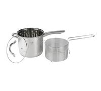KARL HAUSMANN Casserole Friteuse Traditionnelle 3,6L Avec Panier - Cuiseur À Asperges Et Cuit Pâtes En Acier Inoxydable Pour Induction, Marmite Avec Passoire Et Couvercle En Verre
