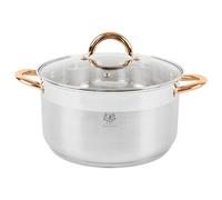 KARL HAUSMANN Faitout Inox - 6L - 26 cm - Marmite Induction en Acier Inoxydable - Casserole avec Couvercle en Verre - fait tout tous feux - Faitouts Avec Échelle de Mesure - Cocotte Inox
