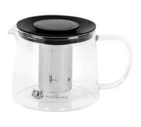 KARL HAUSMANN Théière en Verre avec Infuseur, 1.5 Litre | Theiere en Verre Borosilicate, filtre inox 304, pour thé et tisanes; plaques gaz, électriques, vitrocéramiques et halogènes