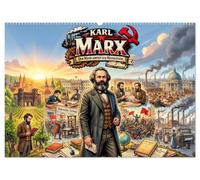 Karl Marx - Der Mann hinter der Revolution (Wandkalender 2027 DIN A2 quer), CALVENDO Monatskalender: Karl Marx, sein Leben zwischen Revolution, Exil und großen Ideen.
