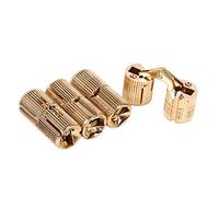 Karlak Charnière de Baril Charnière Cachée Invisible 4 Pièces Porte D'armoire en Cuivre Ouverture à 180 Degrés 10 12 14 16 Mm Capacité de Charge 8 Kg pour Projet B (14mm)