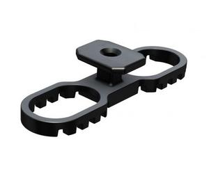 Karle & Rubner Terracon Terraflex Lot de 120 clips de fixation avec vis C1 5 x 50 mm Profondeur de rainure : 6 mm