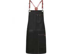 Karlowsky LS 25 | Tablier à bavette Urban X-Style - 68 x 80 cm - Couleur : Black (approx. Pantone Black 6 C) - Taille : 68 x 80 cm