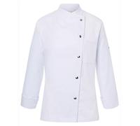 Karlowsky - Veste de cuisine « Larissa » pour femmes LT5769 (49,5 cm) (blanc)