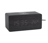 Karlsson Alarm clock Block w. phone charger Réveils KA5933BK - Unisex - Quartz