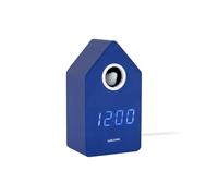 Karlsson Cuckoo Réveil LED rectangulaire en bois pour chambre à coucher Bleu 9 x 9 x 15,8 cm