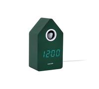Karlsson Cuckoo Réveil LED, vert, 9 x 9 x 15,8 cm, rectangulaire, en bois, pour chambre à coucher