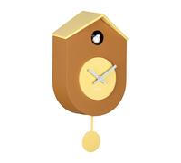 Karlsson Horloge Murale Grato Cuckoo - Jaune foncé - 9.2x17.5x33.2cm | Rectangle - skandinavisch - Thermoplastique - Horloge Murale - Décoration murale pour Chambre d'enfant et Salon