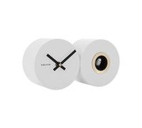Karlsson Horloge à Coucou Duo Cuckoo - Blanc - 26x13x7,2cm | Autour de - skandinavisch - Acier - Moderne Horloge Murale Coucou - Pendule Murale - Décoration murale pour Salon et Chambre