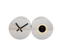 Karlsson Horloge à Coucou Duo Cuckoo Plated - Argent - 26x7.2x13cm | Rectangle - skandinavisch - Acier - Moderne Horloge Murale Coucou - Pendule Murale - Décoration murale pour Salon et Chambre