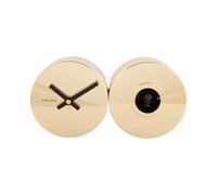 Karlsson Horloge à Coucou Duo Cuckoo Plated - Or - 26x7.2x13cm | Rectangle - skandinavisch - Acier - Moderne Horloge Murale Coucou - Pendule Murale - Décoration murale pour Salon et Chambre