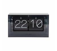 Karlsson Horloge de Table Boxed Flip - Noir - 20.7x7.1x11.7cm | Rectangle - skandinavisch - Acrylique - Horloge de table - Horloge décorative - Décoration pour Chambre et Salon