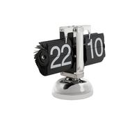 Karlsson Horloge de Table Small Flip - Noir - 9.5x21x16.5cm | Rectangle - Modern - Acier - Horloge de table - Horloge décorative - Décoration pour Chambre et Salon