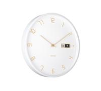 Karlsson - Horloge murale Data Flip - Blanc