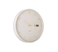 Karlsson - Horloge murale Data Flip - Gris chaud
