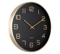 Karlsson Horloge murale Elegance Glow KA5973BK – Quartz, 40 cm, Noir, Unisexe