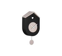 Karlsson Horloge Murale Grato Cuckoo - Gris Chaud - 9.2x17.5x33.2cm | Rectangle - skandinavisch - Thermoplastique - Horloge Murale - Décoration murale pour Chambre d'enfant et Salon