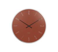 Karlsson - Horloge murale Miroir Numéros - Brun argile - Ø40cm