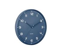 Karlsson Horloge murale Orgullo - Bleu classique - Diamètre 40 cm - Ronde - Aluminium - Horloge murale moderne pour salon