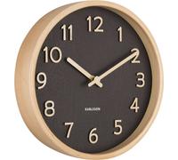 Karlsson - Horloge murale Pure Wood Grain Small - Noir