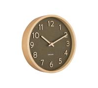 Karlsson - Horloge murale Pure Wood Grain Small - Vert mousse