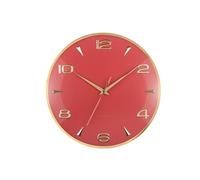 Karlsson Horloge Murale Sienna Glow - Rouge - 40.6x5x40.6cm | Autour de - skandinavisch - Fer - Horloge Murale - Décoration murale pour Chambre d'enfant et Salon