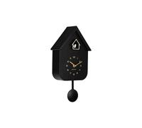 Karlsson Horloge Murale Solo Color Cuckoo - Noir - 6x21,5x41cm | Carré - Modern - Plastique - Horloge Murale - Décoration murale pour Chambre d'enfant et Salon