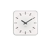 Karlsson Horloge murale Sucinto Dome Square - Blanc - 35x35x35cm | Carré - Modern - Plastique - Horloge Murale - Décoration murale pour Chambre d'enfant et Salon