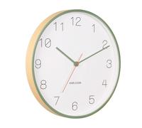 Karlsson Joy Wood Wall Clock Horloge Murale KA5926GR - Unisex - 40 cm - Quartz