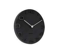 Karlsson Horloge murale On The Edge – aiguilles chromées – diamètre 42 cm – noir