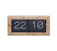 Karlsson KA5642WD Horloge Murale XL Flip Clock Bois de Bambou 17,5 x 37 x 9 cm