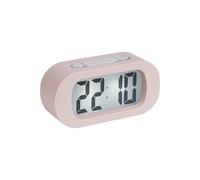Karlsson KA5753PI Réveil numérique LCD rétro-éclairé Gummy ABS caoutchouté Rose H7 x 5 x 14 cm