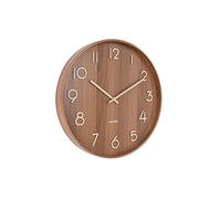 Karlsson KA5809DW Horloge Murale Ronde Pure Medium Bois foncé Marron D40 x 4,5 cm