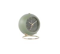 Karlsson KA5833GR Réveil Globe sur Pied Mouvement Silencieux Métal Vert et doré D9,5 x H10,5 x 7 cm