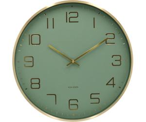 Karlsson KA5973GR, Horloge numérique murale, ronde, verte, aluminium, pile