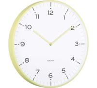 Karlsson KA6011GR, Horloge numérique murale, ronde, verte, en fer, à piles