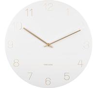 Karlsson - Pendentif horloge murale avec chiffres gravés - Blanc