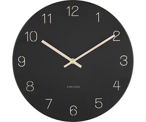 Karlsson - Pendentif horloge murale avec chiffres gravés, petit - Noir