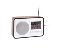 Karlsson Réveil FM Radio - Bois foncé - 19.2x6.6x12.5cm | Rectangle - skandinavisch - MDF - Réveil - Réveil pour Chambre - Pour Chambre et Bureau