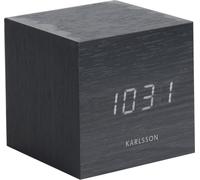 Karlsson Réveil Mini Cube bois noir cube
