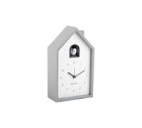 Karlsson Réveil moderne coucou - Gris - 12 x 6 x 20 cm | Rectangle - Scandinave - Thermoplastique - Réveil pour chambre à coucher