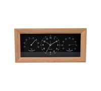Karlsson Réveil thermo-hygromètre Neat KA5925BK Quartz Mixte Noir bambou