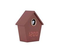 Karlsson Réveil Riqueza Cuckoo - Bordeaux - 6.8x13x15.3cm - Autre - MDF - Alarm Clock - Réveil pour chambre à coucher