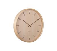 Karlsson Suave, Mur, Montre analogique, Cercle, Bois, Contreplaqué, Pile