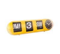 Horloge murale Karlsson Tube Flip Jaune 10x13,5 cm