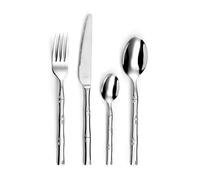 Amefa – Ménagère Karma – 24 pièces (6 pers.) – Inox finition brillante – Manches tiges bambou
